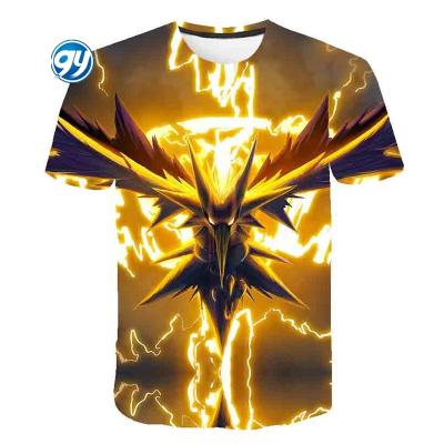 China 2022 Year Boys Girls Push-Mons 3D Printing Viable T-shirt Casual Short Sleeve O-Neck Fashion Anime Print t Kids Anime Fashion T-shirt for sale