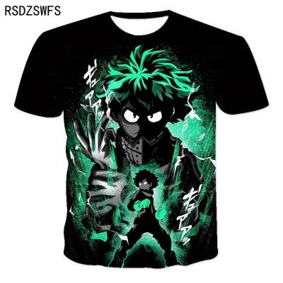 China Popular Mens Apparel Fashionable My Boku No Hero Academia 3D Print T-shirt Men Women Kids Anime Streetwear Shorts Sleeve Boy Girl Kids Tops Clothes tee for sale