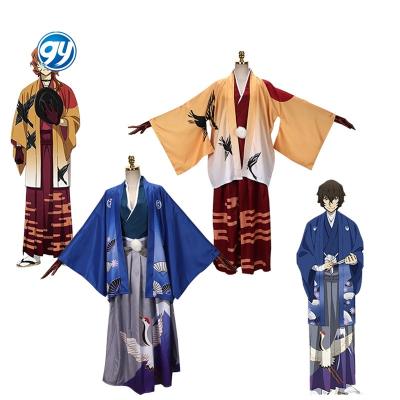 China Bungo Stray Dogs Dazai Osamu Cosplay Yukata Haori Kimono Anime Costume Set Dazai Bungo Stray Dogs Kimono for sale