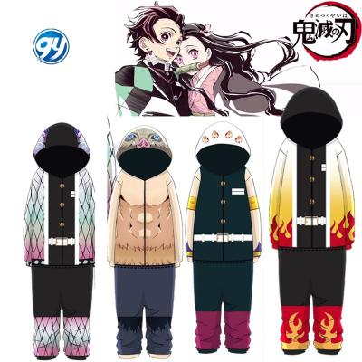 China 5 Style QUICK DRY Demon Slayer: Kimetsu No Yaiba Cartoon Character Bathrobe Pajamas Anime Costume for sale