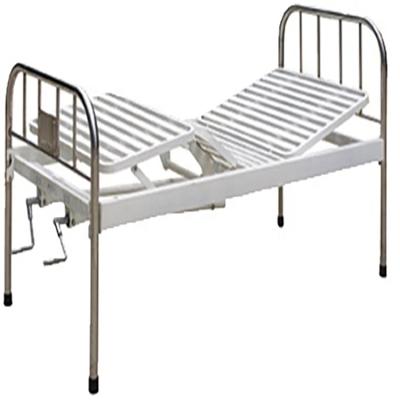 China Two Cranks Convenient Two-Function Medical Stainless Steel Nursing Single Bed for sale