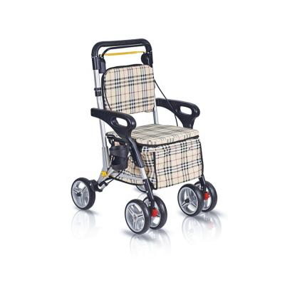 China China Manufacturer Lightweight Rehabilitation Medical Aluminum Rollator Elder Walker With Seat for sale