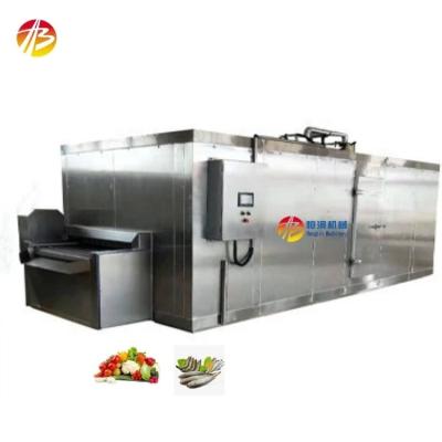 China 500kg Capacity Tunnel Freezing Machine for Quick Freezing Fish Shrimp Fruit and Vegetables for sale