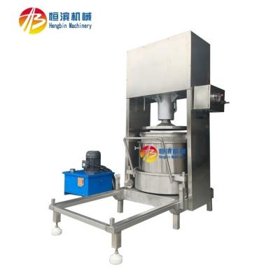 China 200L industrial hydraulic cold press juicer for heavy duty fruit and vegetable pressing for sale