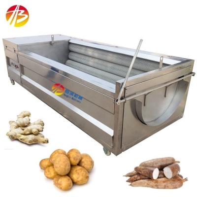 China Easy Operate Peeling and Washing Equipment for Taro Potato Ginger Carrot Yam Cassava for sale