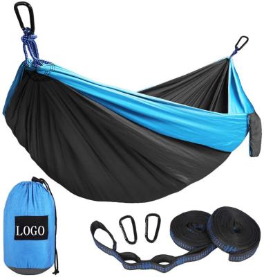 China Modern Nylon Parachute Hammock Camping Hammock Double and Single Portable Hammock with 2 Tree Straps for sale