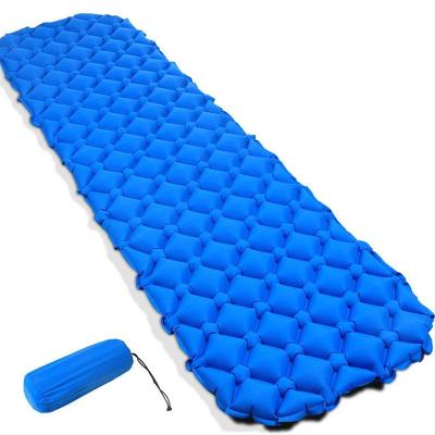 China Folding Ultralight Outdoor Rise Nylon Inflatable Pad Sleeping Air Mattress Mat Ultra Light Camping Mat for sale