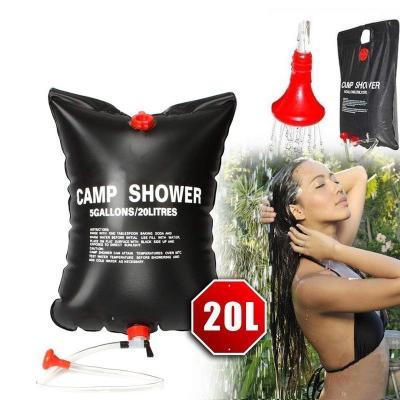 China Shower Bag Advance Summer Heating Portable Shower 5 Gallon 20L Solar Shower Portable Camping Shower Bag For Travel for sale