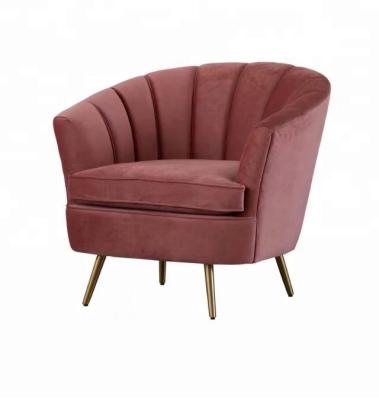 China Hot sale red velvet fabric leisure chair single seater lounge chair for wedding party rental for sale