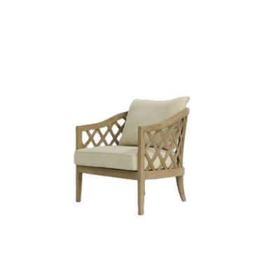 China Other Style One Seat Wood Frame Hot Selling French Linen Sofa For Wedding for sale