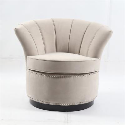 China Modern French Velvet Upholstered Single Seater Sofa Chairs Metal Base To Wedding Furniture for sale