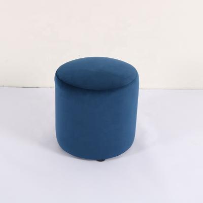 China Luxury Hot Selling Upholstered Footstool Velvet Fabric Stool For Wedding for sale