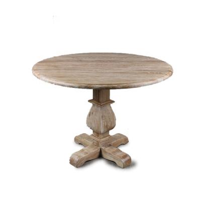 China 2020 Modern Hot Sales Modern French Provincial Round Dining Room Solid Wood Dining Table for sale