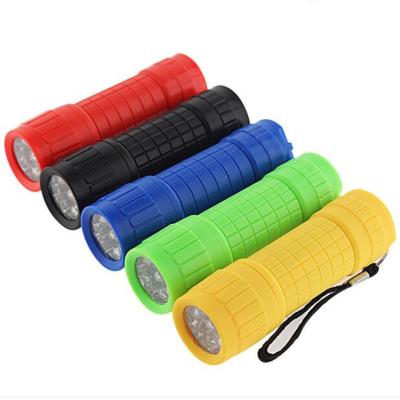 China Camping AAA 9-LED Mini Flashlight Batteries For Kids for sale