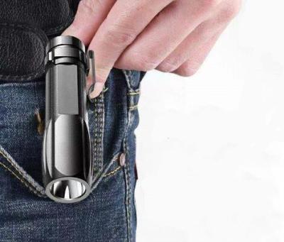 China Emergency LED Aluminum Alloy Mini Usb Flashlight With Pocket Clip for sale