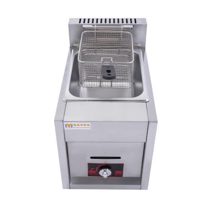 China Top Commercial Single Tank Gas Hotels Table Fryer Potato Chips Chicken Fryer Machine Donut Deep Fryer for sale