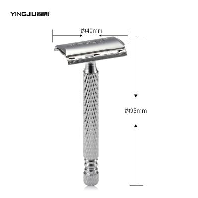 China Double jilet single handle metal razor safety razor blade edge razor double blade razor for sale