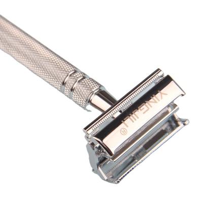 China Single Blade Double Edge Razor Mens Single Blade Razor Copper Shaving Butterfly Handle Razor for sale