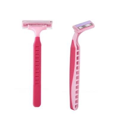 China Twin Blade Shaving Set One Time Use Shaving Razor 2 Twin Blades Disposable Razor For Women for sale