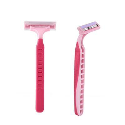 China Twin Blade Shaving Kit One Time Use Shaving Scheermes Razor 2 Twin Blades Disposable Razor For Women for sale