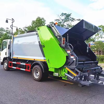 China ISUZU Chassis 10m3 Compactor Garbage Truck Rubbish Bin Collection Dump Truck 8 tons for sale