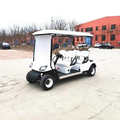 China Electric 4 Seats Golf Club Carts Golf Cars 30km/H Battery Powered Street Legal for sale