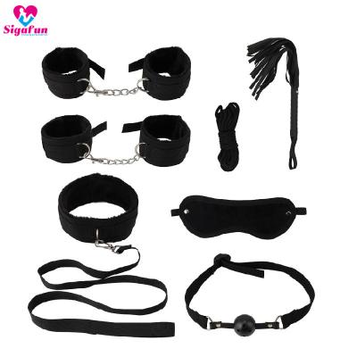 China Custom 7Pcs Sexy Bondage Fun SM Set Toys Slave Set Kits BDSM Bondage Sex Toys BDSM Kits for sale