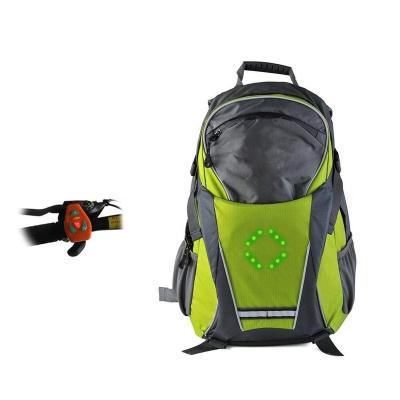 China With Hot Selling Radio Remote Control Light USB LED Warning Backpack With Turn Signal Lights for sale