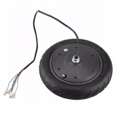 China Plastic+Rubber+Aluminum 8.5 Inch Scooter Accessories Front Wheel Spare Parts 250W Motor With Tire For Xiaomi M365 Electric Scooter for sale