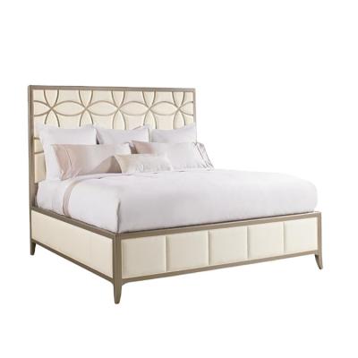 China Nailhead Balance Europe Hot Sale Double Bed Designs Hotel Bed Bedroom Furniture Beds for sale