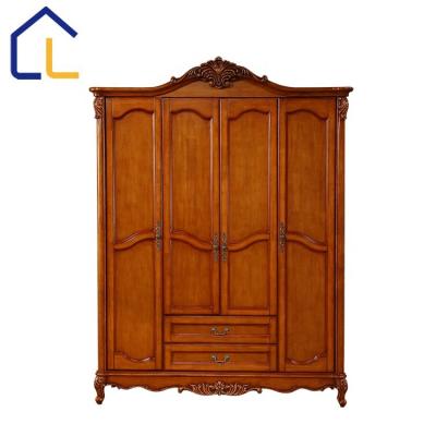 China Solid Wood Italian Antique Classic Hand Carved Wooden Wardrobes Bedroom for sale