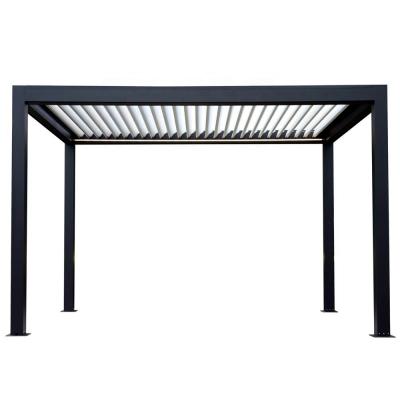 China Customized Adjustable Waterproof Louvered Roof Easily Assembled Motorized Aluminum Pergola for sale