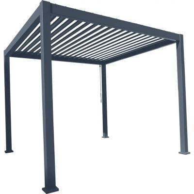 China 3x3m Sun Shade Patio Roof Outdoor Deck Pergola Easily Assembled Aluminum Louvered Bioclimatic for sale