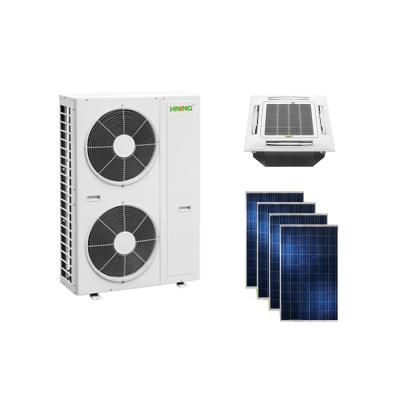 China Best Selling Hotel Factory Price ACDC On Grid Solar Power System Air Conditioner 12000BTU Cassette Type for sale