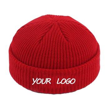 China COMMON Wholesale Custom Knitted Hats Embroidered Logo Warm Beanie Men's Winter Hat for sale