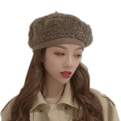 China Wholesale Picture Fancy Women Rabbit Fur and Acrylic Knitted Printed Angora Berets for sale