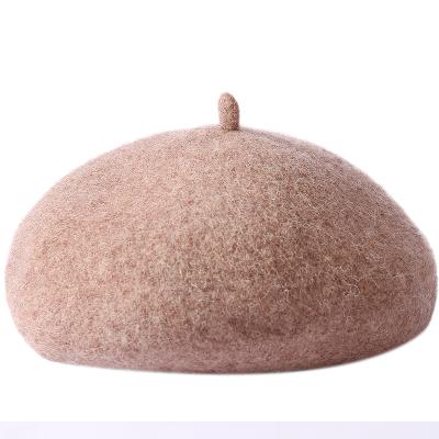 China Free Sample Picture Custom Nice Quality Embroidered Women Lady Lady Wool Cashmere 100% French Cashmere Berets for sale