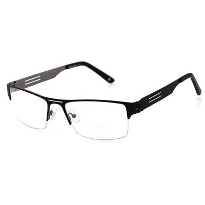 China Half Frame Metal Glasses Frames Newest Model Spectacle Frame Half Frame Metal Men's Fashion High Quality Hot Selling Spectacle Frames for sale