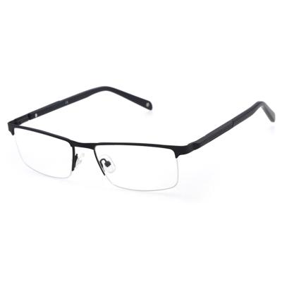 China Good Quality Hand Made Half-rim Glasses Frames Eyewear Acetate Temples Rectangle Metal Half-rim Eyeglass Frames for sale