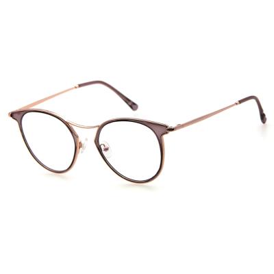 China High Quality Women's Designer Optical Eyeglasses Frames Logo Fashion Eyeglasses 2021 Custom Metal+Acetate Fashion Optical Frame for sale