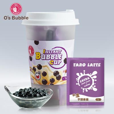 China Taro Flavor Instant Taiwan Bubble Tea Cup of Bubble Tea with Tapioca Pearls for sale