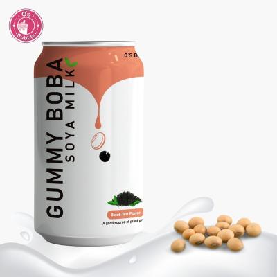 China World's First Non-Dairy Factory Based RTD Soy Milk Boba Tea Gummy Round for sale