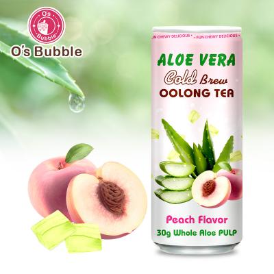 China With Original Oolong Tea Taiwan Peach 470ml Oolong Tea Aloe Vera Drink for sale