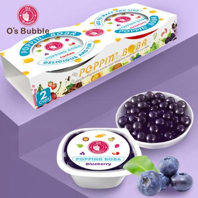 China Indigo Color Blueberry Flavor 2 Cup Jumping Boba / Flash Pack for sale