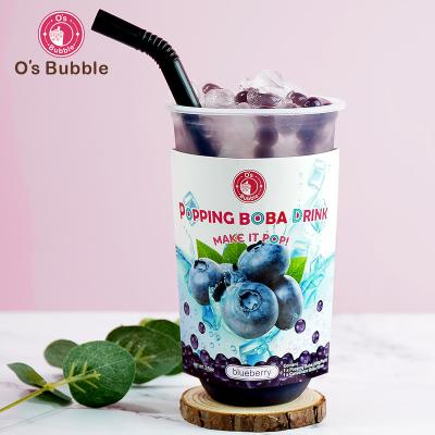 China Hot sale fresh instant boba jumping to eat blueberry flavor jumping boba cup for sale