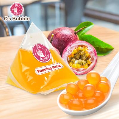 China New Invented Triangular Instant Packet Fruit Flavor Jumping Boba With Real Juice for sale