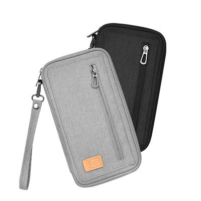 China RFID Blocking Protects Wiwu RFID Travel Passport Wallet Accessories Cards Case Slim Pocket and Document Organizer Zipper Case Passport Pocket for sale