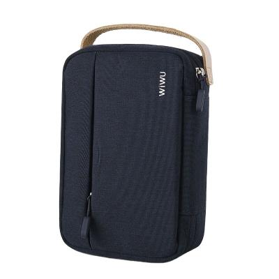 China Wiwu Lightweight Water Resistant Nylon Storage Organizer Electronic Bag with Double Layer Travel Instrument Bag for Cables, USB Flash Drive for sale