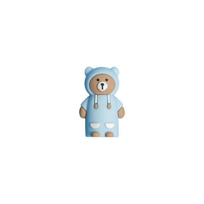 China School Office Cartoon PVC Silicone Bear Pencil Sharpeners Primary School Soft Rubber Stationery For Kids Mini Sharpener Pencil for sale