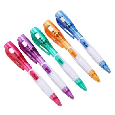 China Flashlight Ballpoint Pen Normal Creative Luminous Advertising Pen for sale